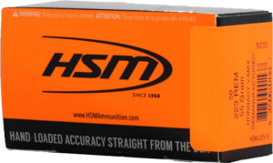 HSM REMANUFACTURED 223 REM - 55GR V-MAX 50RD 20BX/CS