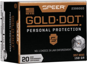SPEER GOLD DOT 357 MAG 158GR - GDHP 20RD 10BX/CS