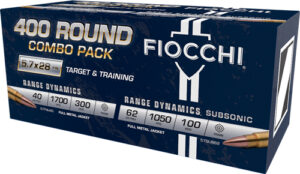 FIOCCHI 5.7X28 300RD 40GR FMJ - 100RD 62GR FMJ COMBO PACK