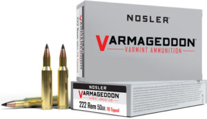 NOSLER VARMAGEDDON 222 REM - 50GR FBT 20RD 20BX/CS