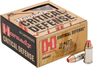 HORNADY CRITICAL DEFENSE - 32 ACP 90GR FTX 25RD 10BX/CS