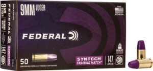 FEDERAL AE 9MM LUGER 147GR TSJ - TRAINING MATCH 50RD 10BX/CS