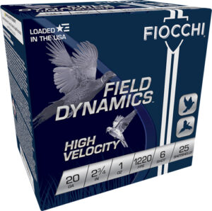 FIOCCHI 20GA 2.75" 1OZ #6 - 1220FPS 25RD 10BX/CS
