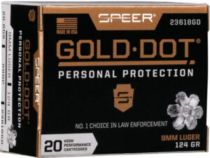 SPEER GOLD DOT 9MM LUGER - 124GR GDHP 20RD 10BX/CS