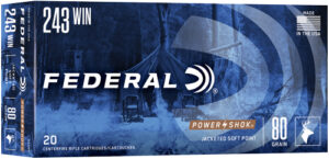 FEDERAL POWER-SHOK 243 WIN - 80GR SP 20RD 10BX/CS