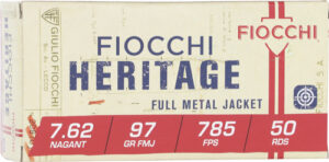 FIOCCHI 7.62 NAGANT 97GR FMJ - 50RD 20BX/CS