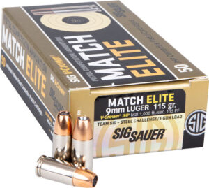 SIG AMMO 9MM 115GR ELITE - V-CROWN COMPITIION 50RD 10BX/C