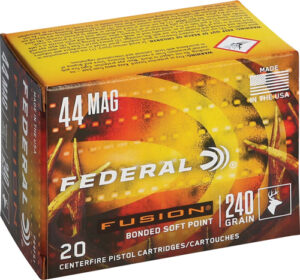 FEDERAL FUSION 44 REM MAG - 240GR FUSION 20RD 10BX/CS