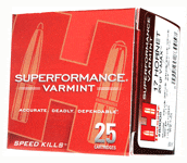 HORNADY SPF VARMINT 17 HORNET - 20GR V-MAX 25RD 10BX/CS