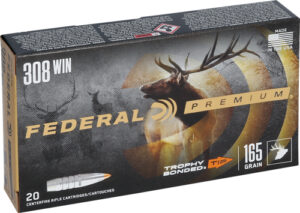 FEDERAL PREMIUM 308 WIN 165GR - TROPHY POLY TIP 20RD 10BX/CS