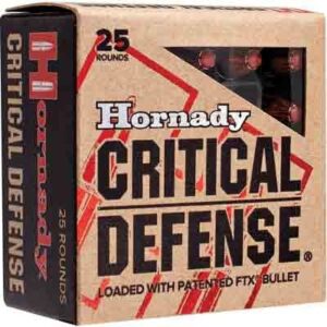 HORNADY CRITICAL DEFENSE 9MM - LUGER 115GR FTX 25RD 10BX/CS