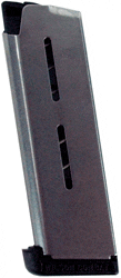WILSON MAGAZINE OFFICER 45ACP - 7RD W/STD. PAD STAINLESS