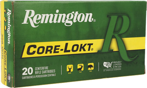 REMINGTON 308 WIN 180GR - CORE-LOKT SP 20RD 10BX/CS