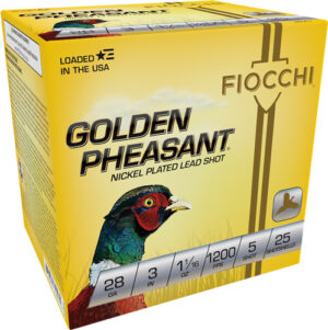 FIOCCHI GOLDEN PHEASANT 28GA - 3" 1-1/16OZ #5 25RD 10BX/CS