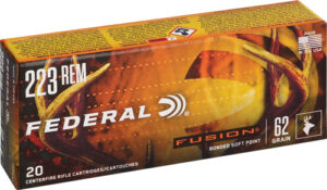 FEDERAL FUSION 223 REM 62GR - FUSION 20RD 10BX/CS