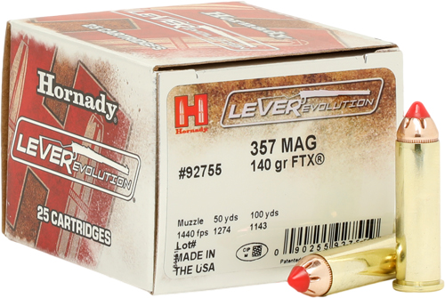 HORNADY LEVEREVOLUTION 357 MAG - 140GR FTX 25RD 10BX/CS
