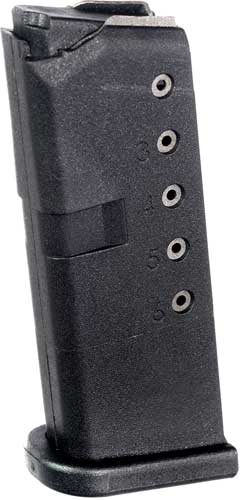PRO MAG MAGAZINE FOR GLOCK 42 - 380ACP 6RD BLACK POLYMER
