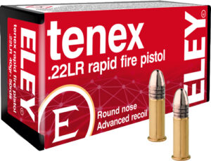 ELEY TENEX RAPID FIRE PISTOL - 22LR 40GR RN 50RD 100BX/CS