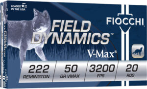 FIOCCHI 222 REM 50GR V-MAX - 20RD 10BX/CS