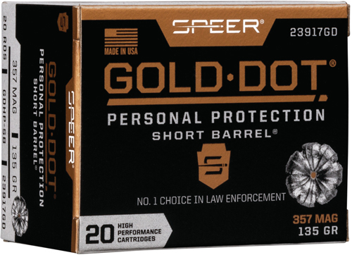 SPEER GOLD DOT 357 MAG 135GR - GDHP SHORT BARREL 20RD 10BX/CS