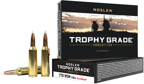 NOSLER TROPHY 270 WSM 140GR - ACCU TIP 20RD 10BX/CS