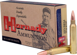 HORNADY 223 REM 75GR BTHP - MATCH 20RD 10BX/CS