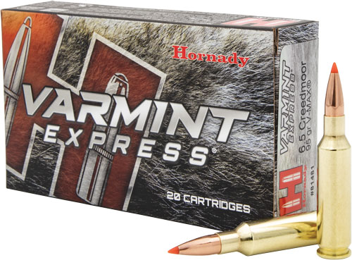 HORNADY VARMINT 6.5 CM - 95GR V-MAX 20RD 10BX/CS