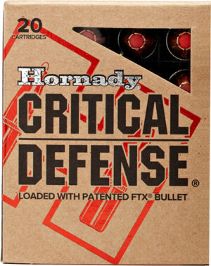 HORNADY CRITICAL DEFENSE 40 SW - 165GR FTX 20RD 10BX/CS