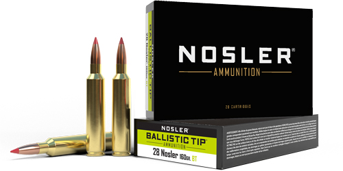 NOSLER 28 NOSLER 160GR - BALLISTIC TIP 20RD 10BX/CS