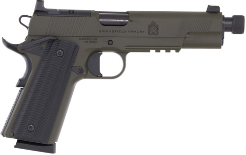 SPRINGFIELD 1911 OPERATOR AOS - 45 ACP 5" 8RD GREEN THREADED