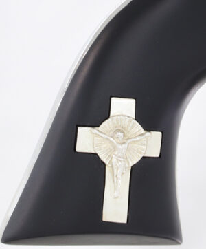 CIMARRON HOLY SMOKER 45LC FS - 4.75" WHITE/SILVER CROSS BLACK