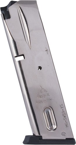 MEC-GAR MAGAZINE S&W 5900 - SERIES 9MM LUGER 15RD NICKEL
