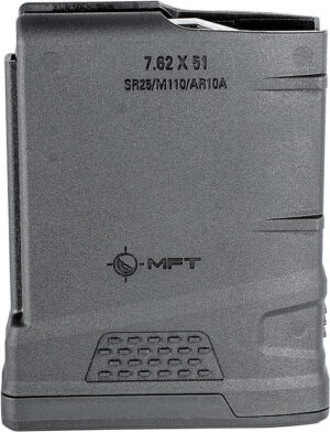 MFT MAGAZINE AR10/SR25 7.62X51 - 308 WIN 10RD BLACK POLYMER