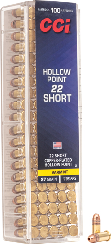 CCI 22 SHORT 27GR LEAD-HP - 1080FPS 100RD 50BX/CS