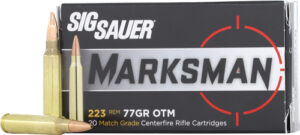 SIG AMMO 223 REM 77GR OPEN TIP - MATCH 20RD 10BX/CS