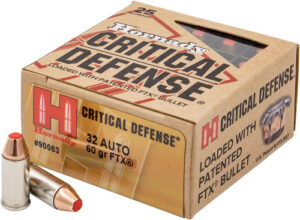 HORNADY CRITICAL DEFENSE - 32 ACP 90GR FTX 25RD 10BX/CS