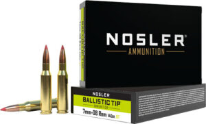 NOSLER BT 7MM-08 REM 140GR - BALLISTIC TIP 20RD 10BX/CS